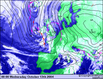 Carta del tempo in Europa