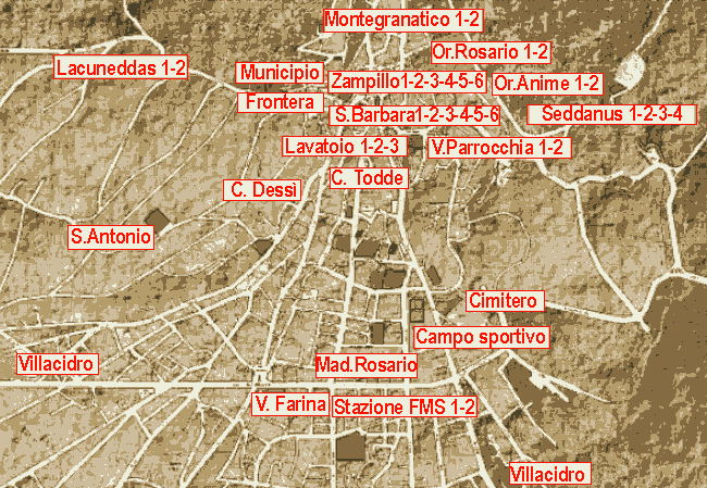 Mappa di Villacidro